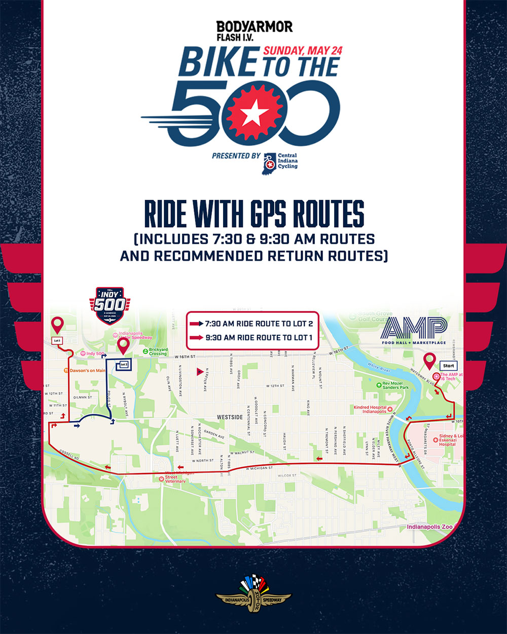 Bike to the 500 Map